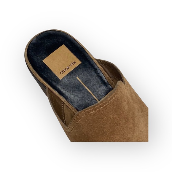Dolce Vita  Festival Slip On Heeled Mules  Truffle Light Brown Suede  10M  - Picture 11 of 16